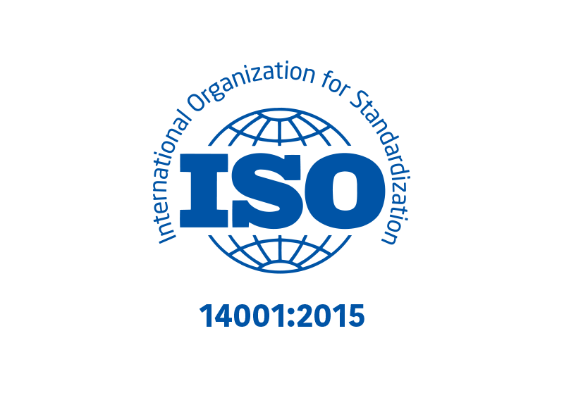 ISO 14001:2015 Environmental Management System certification.